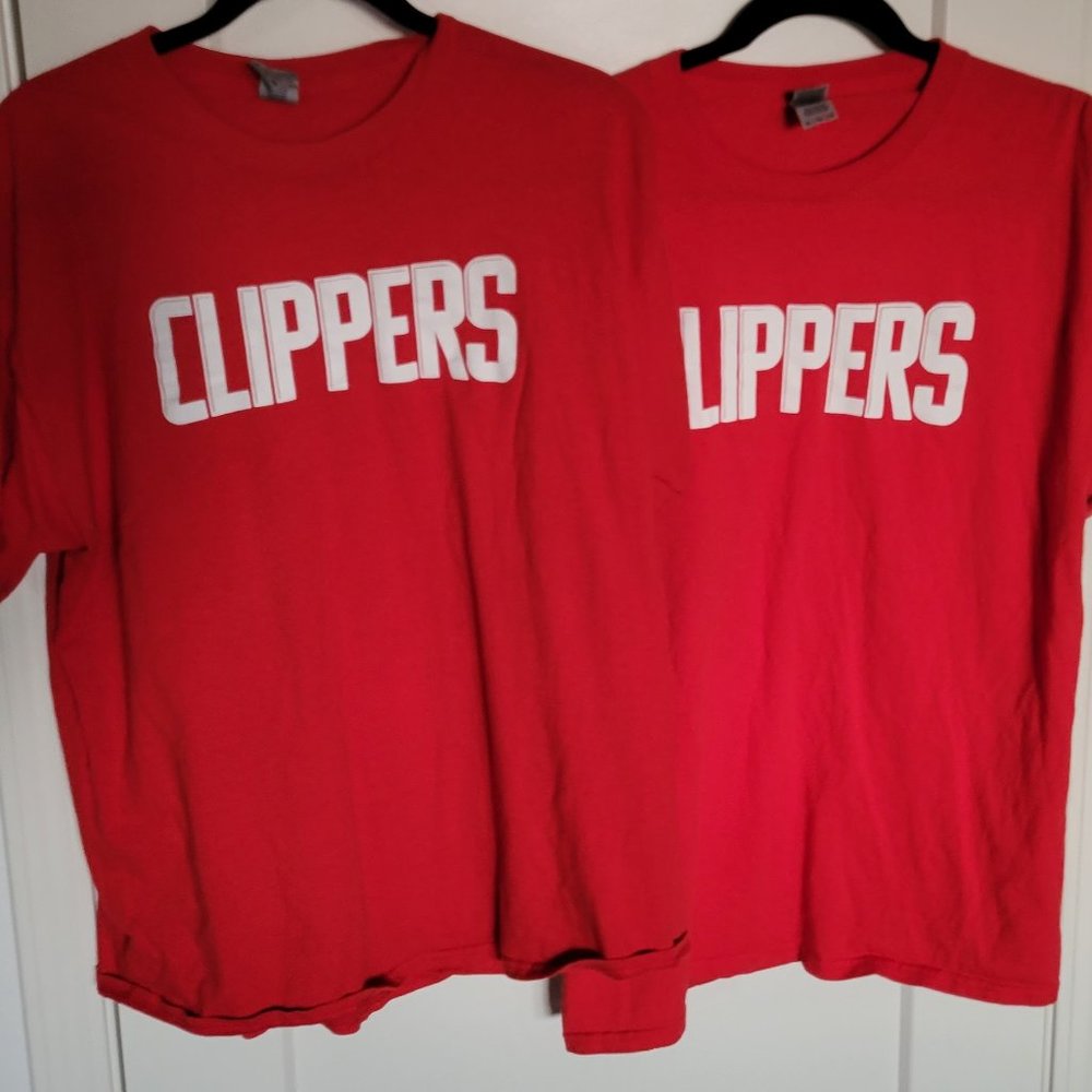 Set of 2 XL LA Clippers Red T-shirts
